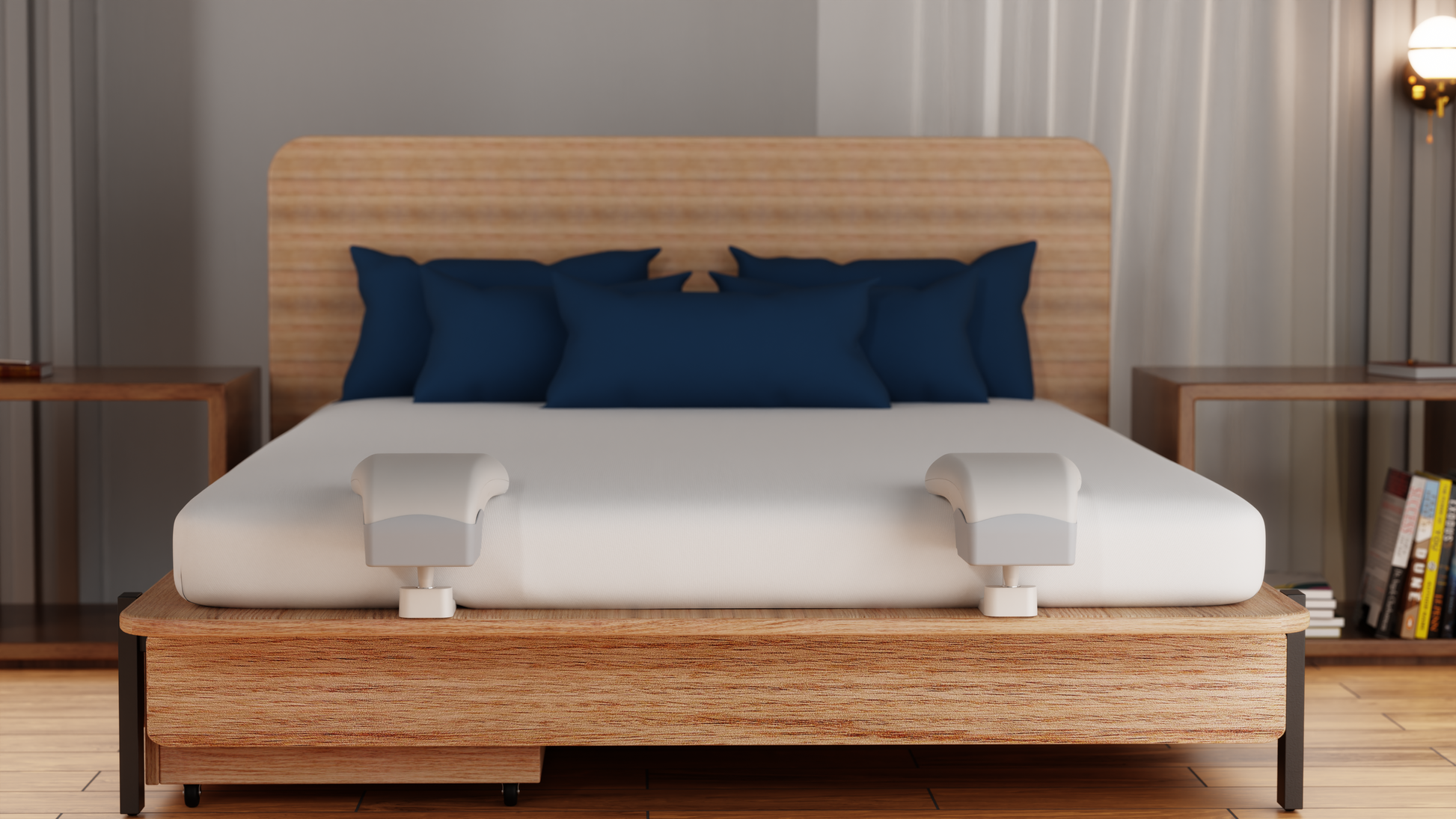 Cooling bed fan for couples